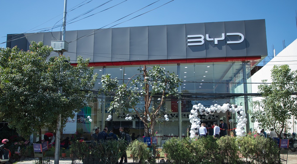 byd car showroom in nepal